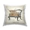 Longhorn & Antique Chair Design by Elizabeth Medley Throw Pillow